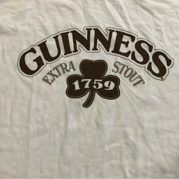 Guinness White and Brown Short Sleeve Tees - Picture 5 of 7
